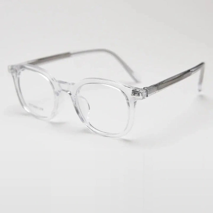 Gatenac Unisex Full Rim Square Tr 90 Titanium Photochromic Reading Glasses 98598 - C3 Photochromic