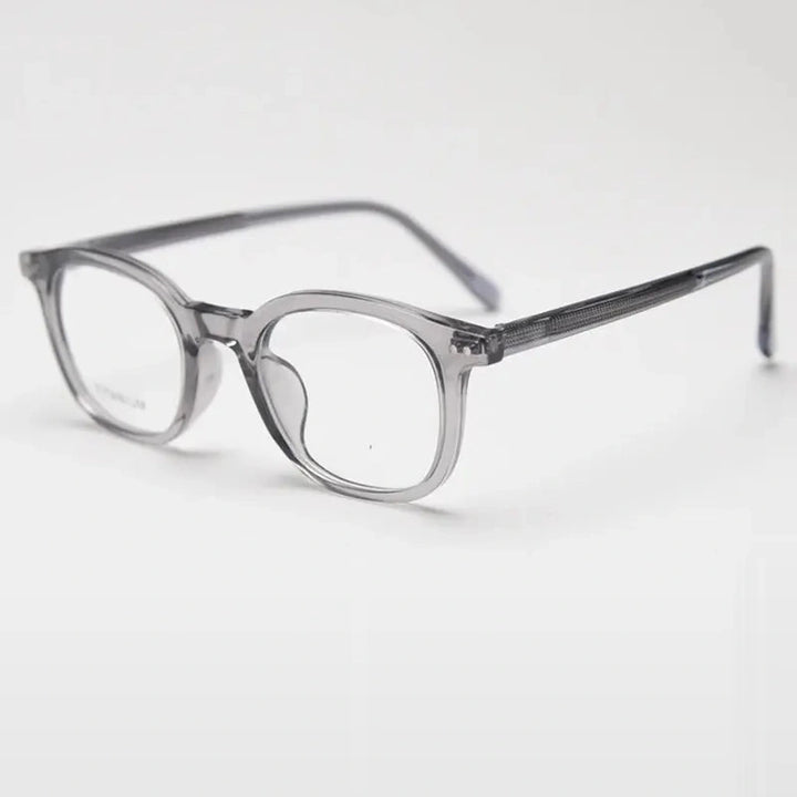 Gatenac Unisex Full Rim Square Tr 90 Titanium Photochromic Reading Glasses 98598 - C4 Photochromic
