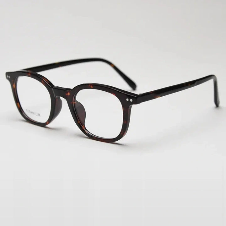 Gatenac Unisex Full Rim Square Tr 90 Titanium Photochromic Reading Glasses 98598 - C6 Photochromic