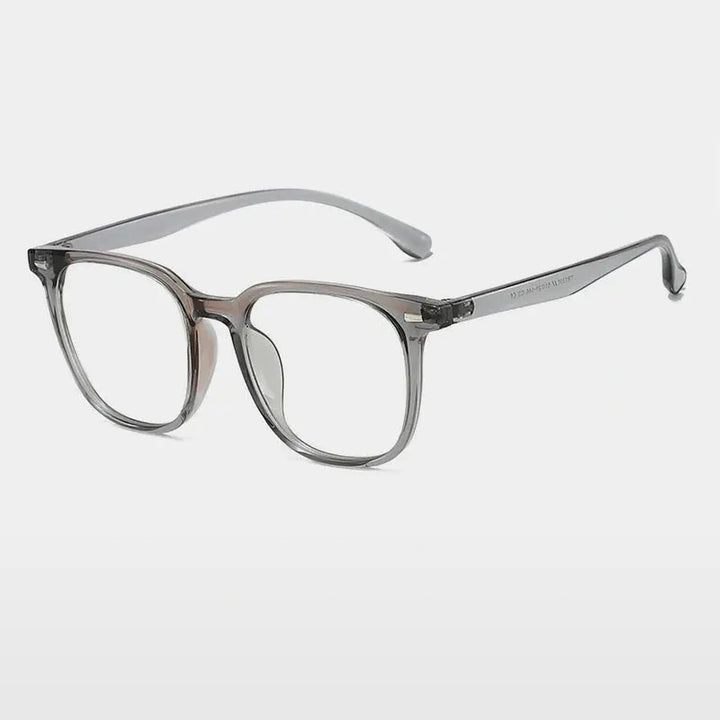 Gatenac Unisex Full Rim Square Tr 90 Titanium Photochromic Reading Glasses G61351 - C2 Photochromic