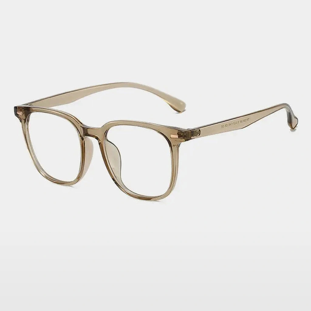 Gatenac Unisex Full Rim Square Tr 90 Titanium Photochromic Reading Glasses G61351 - C4 Photochromic
