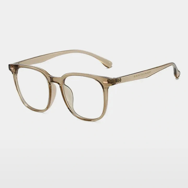 Gatenac Unisex Full Rim Square Tr 90 Titanium Photochromic Reading Glasses G61351 - C4 Photochromic