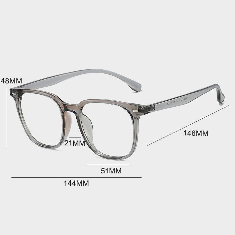 Gatenac Unisex Full Rim Square Tr 90 Titanium Photochromic Reading Glasses G61351 - Size Chart