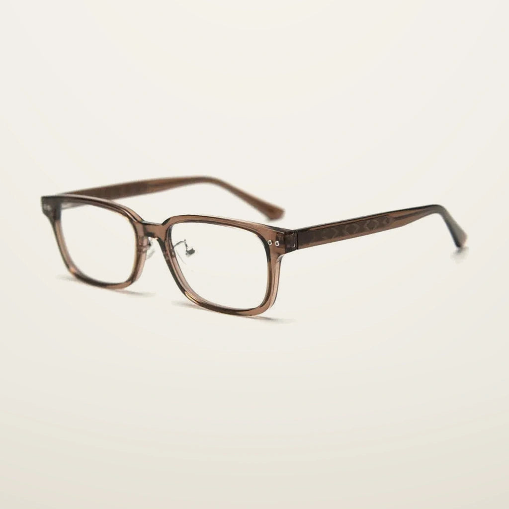 Gatenac Unisex Full Rim Square Tr 90 Titanium Photochromic Reading Glasses G83077 - C4 Photochromic