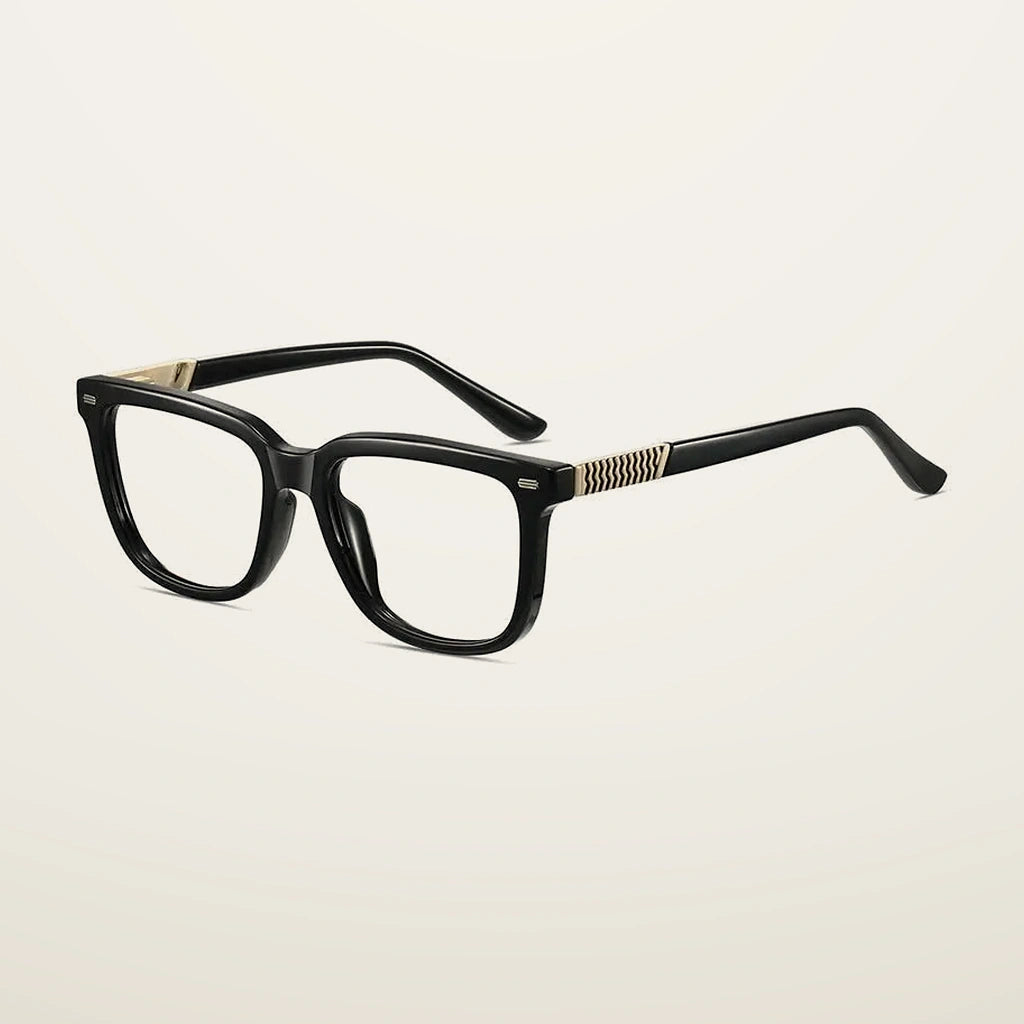 Gatenac Unisex Full Rim Square Tr 90 Titanium Reading Glasses G84006 - C1