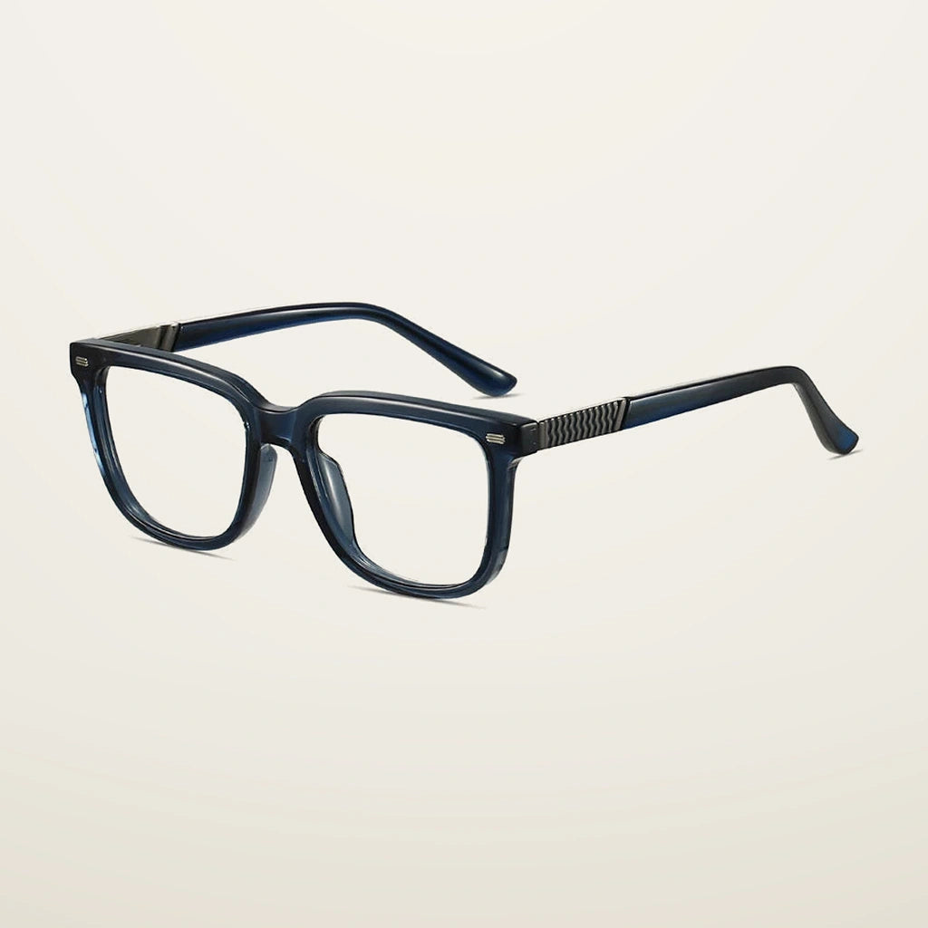 Gatenac Unisex Full Rim Square Tr 90 Titanium Reading Glasses G84006 - C3