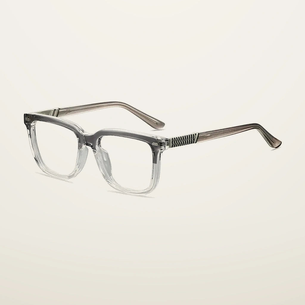 Gatenac Unisex Full Rim Square Tr 90 Titanium Reading Glasses G84006 - C5