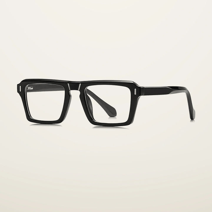 Gatenac Unisex Full Rim Square Tr 90 Titanium Reading Glasses Gxy2049 - C1