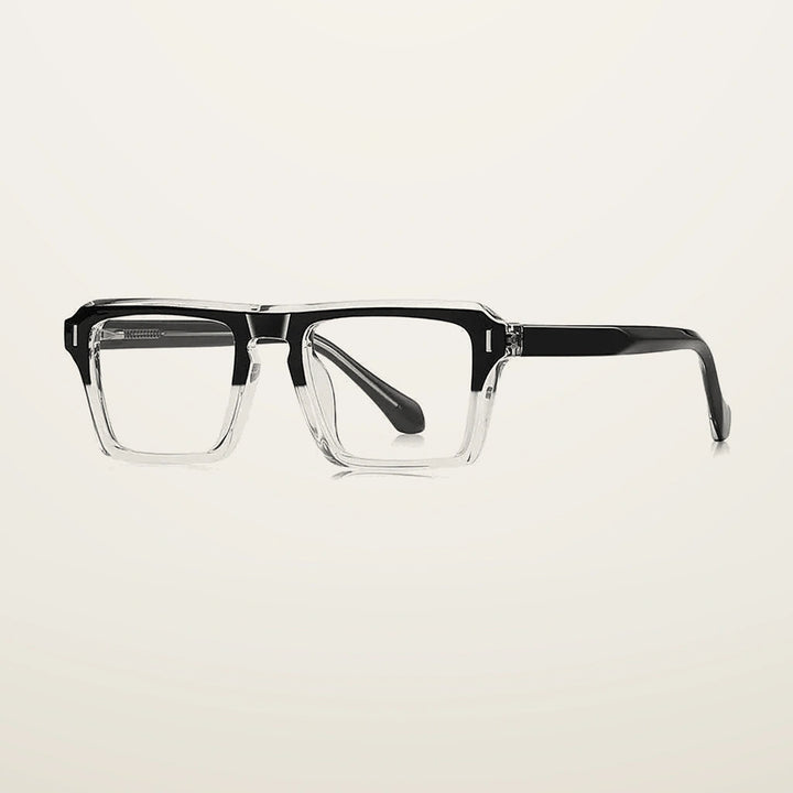 Gatenac Unisex Full Rim Square Tr 90 Titanium Reading Glasses Gxy2049 - C2