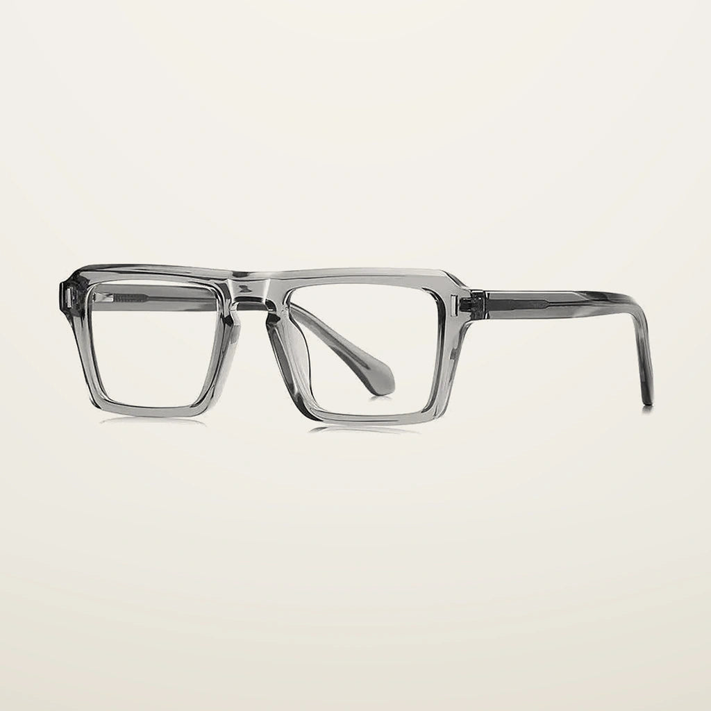 Gatenac Unisex Full Rim Square Tr 90 Titanium Reading Glasses Gxy2049 - C3