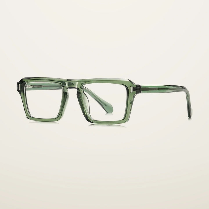 Gatenac Unisex Full Rim Square Tr 90 Titanium Reading Glasses Gxy2049 - C6