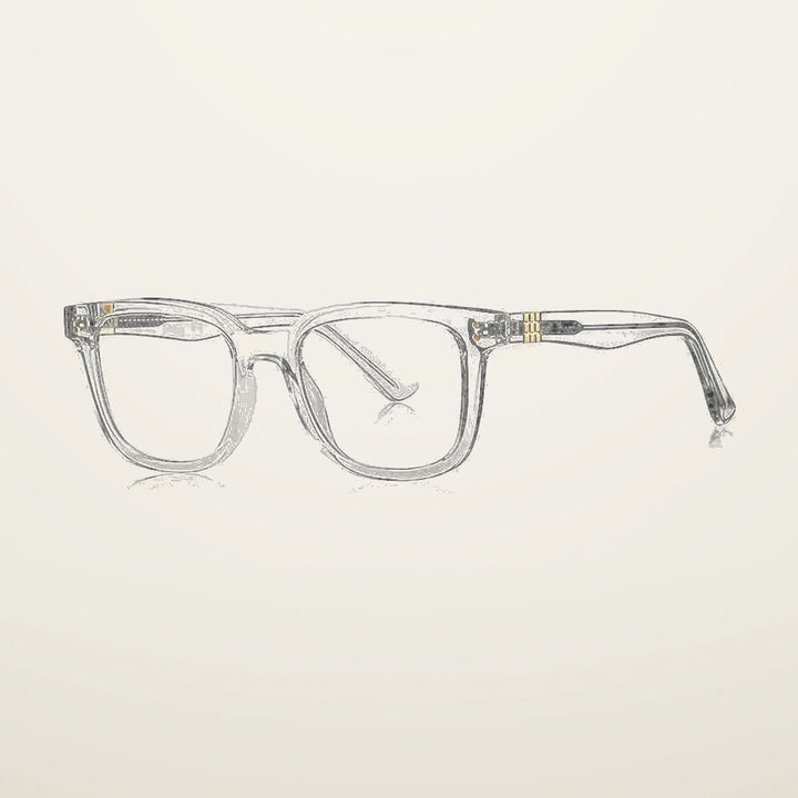 Gatenac Unisex Full Rim Square Tr 90 Titanium Reading Glasses Gxy2225 - C2