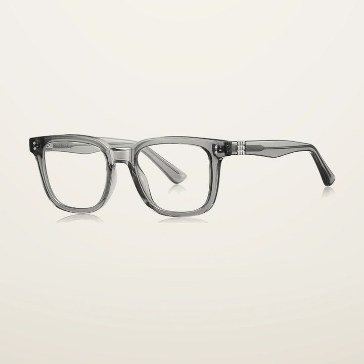 Gatenac Unisex Full Rim Square Tr 90 Titanium Reading Glasses Gxy2225 - C3