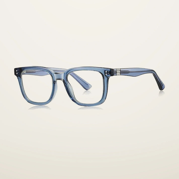 Gatenac Unisex Full Rim Square Tr 90 Titanium Reading Glasses Gxy2225 - C4