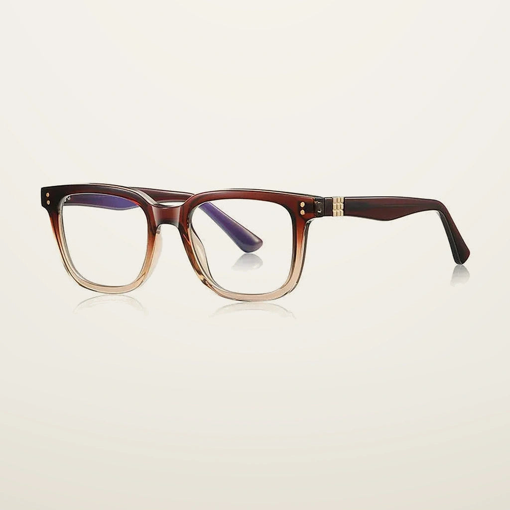 Gatenac Unisex Full Rim Square Tr 90 Titanium Reading Glasses Gxy2225 - C5