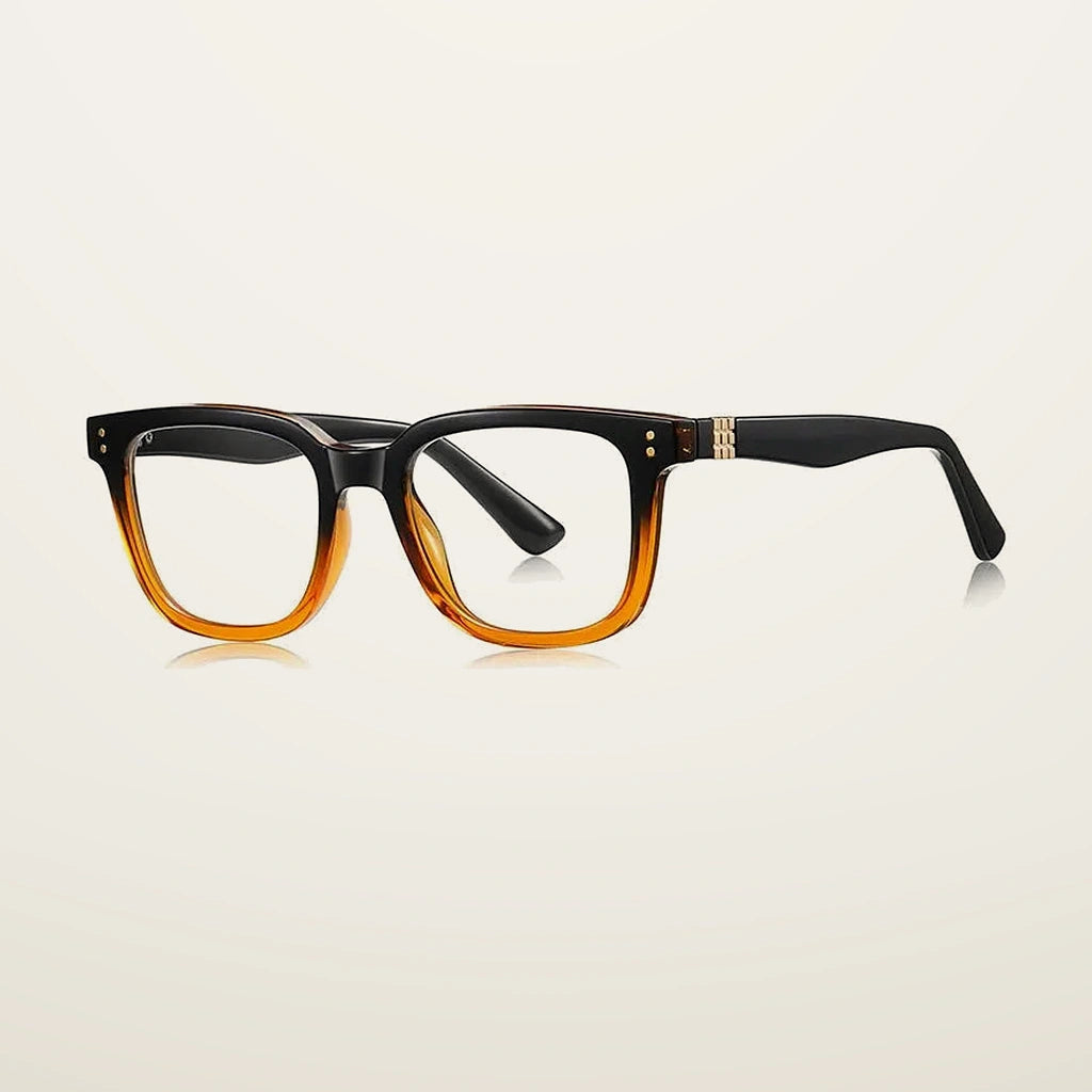 Gatenac Unisex Full Rim Square Tr 90 Titanium Reading Glasses Gxy2225 - C6