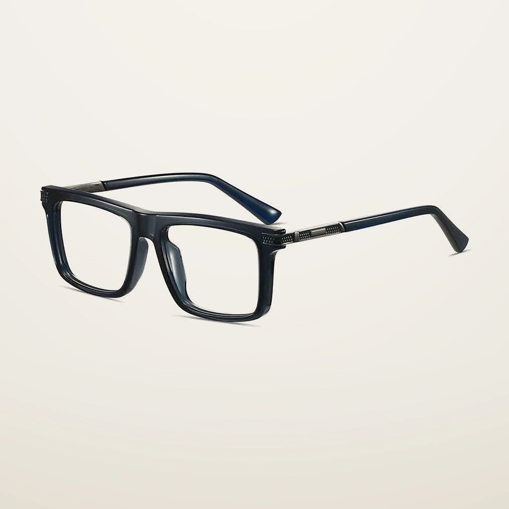 Gatenac Unisex Full Rim Square Tr 90 Titanium Reading Glasses Gxy84002 - C3