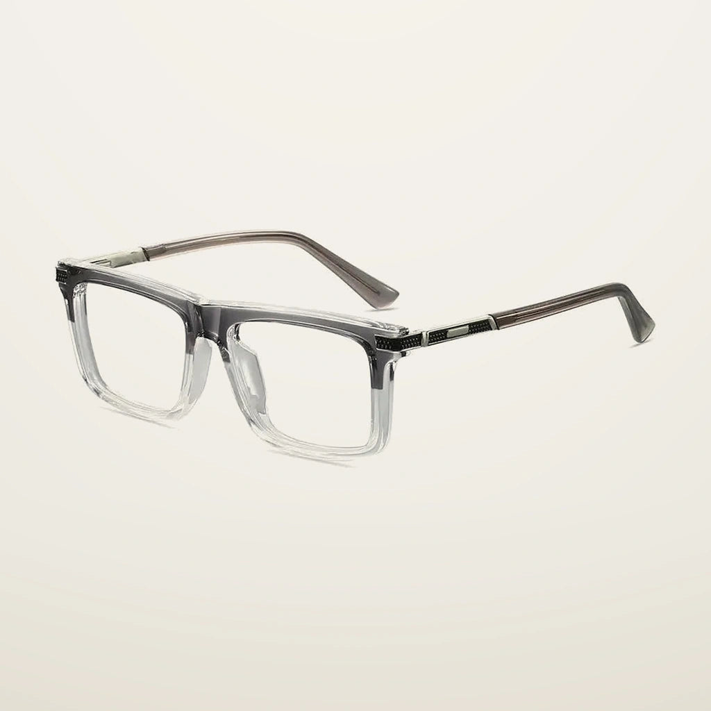 Gatenac Unisex Full Rim Square Tr 90 Titanium Reading Glasses Gxy84002 - C5
