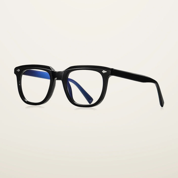 Gatenac Unisex Full Rim Square Tr 90 Titanium Reading Glasses Gxyj2121 - C1
