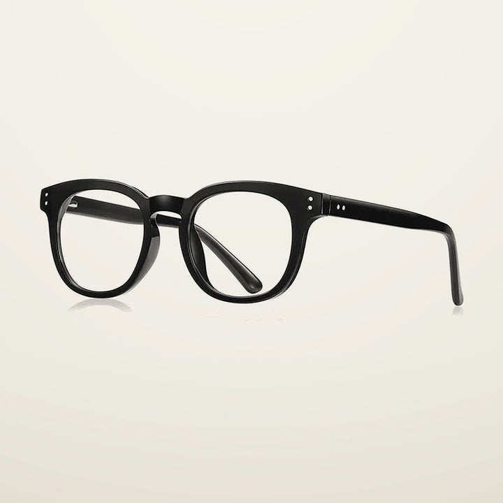 Gatenac Unisex Full Rim Square Tr 90 Titanium Reading Glasses Gxyj2125 - C1