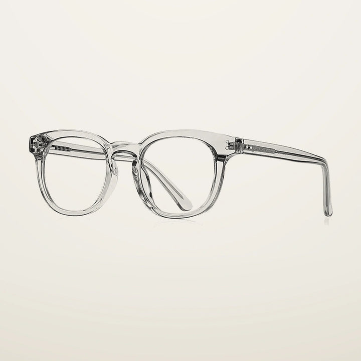Gatenac Unisex Full Rim Square Tr 90 Titanium Reading Glasses Gxyj2125 - C2