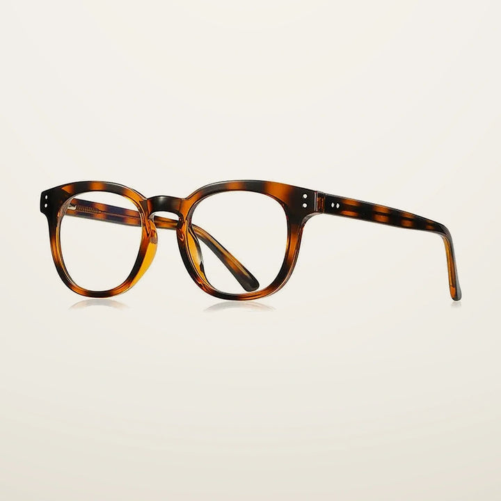 Gatenac Unisex Full Rim Square Tr 90 Titanium Reading Glasses Gxyj2125 - C3