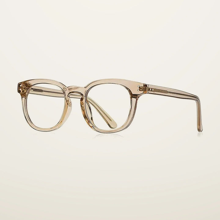 Gatenac Unisex Full Rim Square Tr 90 Titanium Reading Glasses Gxyj2125 - C5