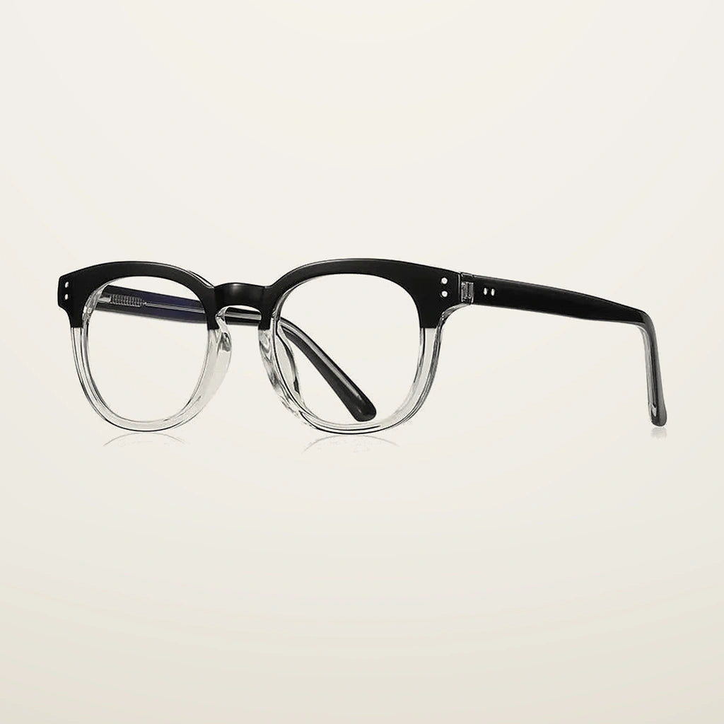 Gatenac Unisex Full Rim Square Tr 90 Titanium Reading Glasses Gxyj2125 - C6