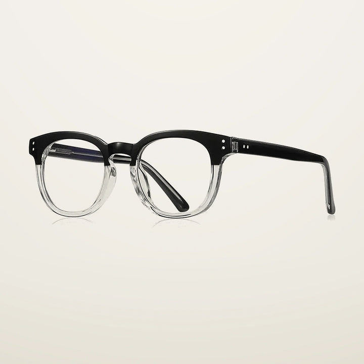 Gatenac Unisex Full Rim Square Tr 90 Titanium Reading Glasses Gxyj2125 - C6
