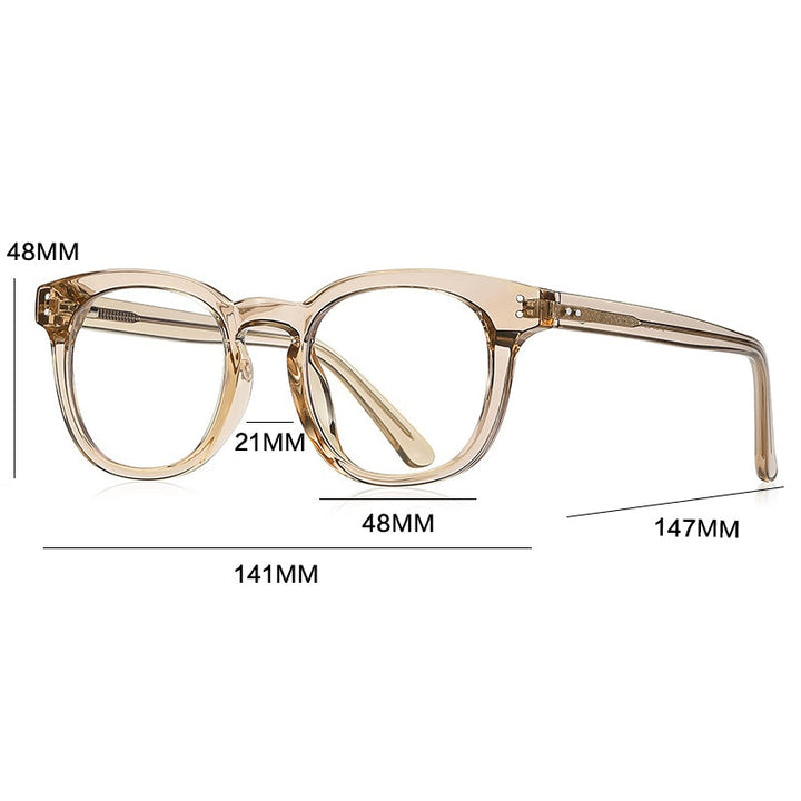 Gatenac Unisex Full Rim Square Tr 90 Titanium Reading Glasses Gxyj2125 - Size Chart
