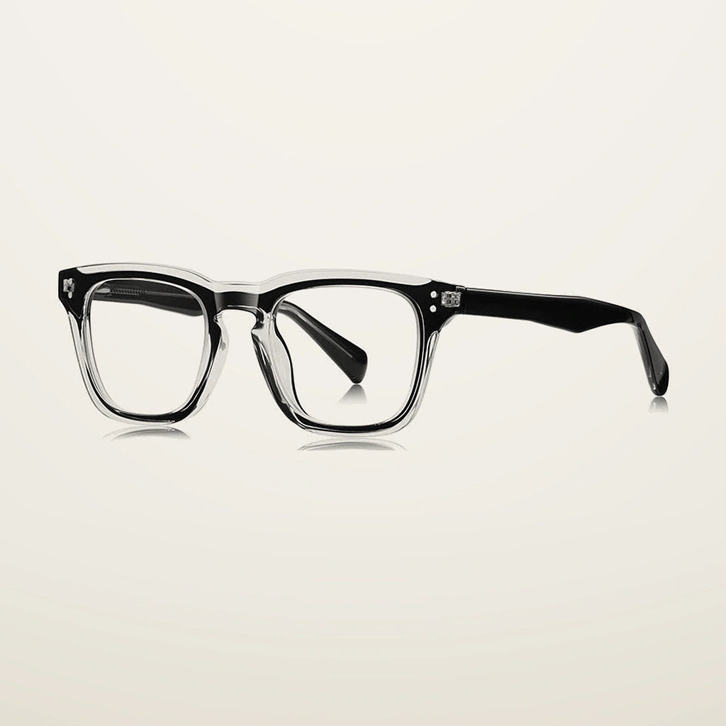 Gatenac Unisex Full Rim Square Tr 90 Titanium Reading Glasses Gxyj9022 - C1