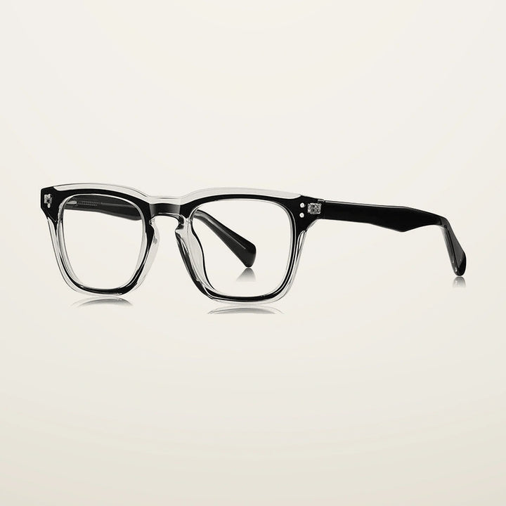 Gatenac Unisex Full Rim Square Tr 90 Titanium Reading Glasses Gxyj9022 - C1