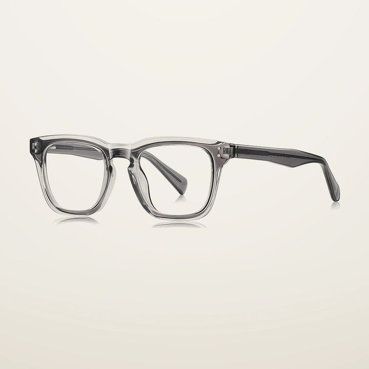Gatenac Unisex Full Rim Square Tr 90 Titanium Reading Glasses Gxyj9022 - C3
