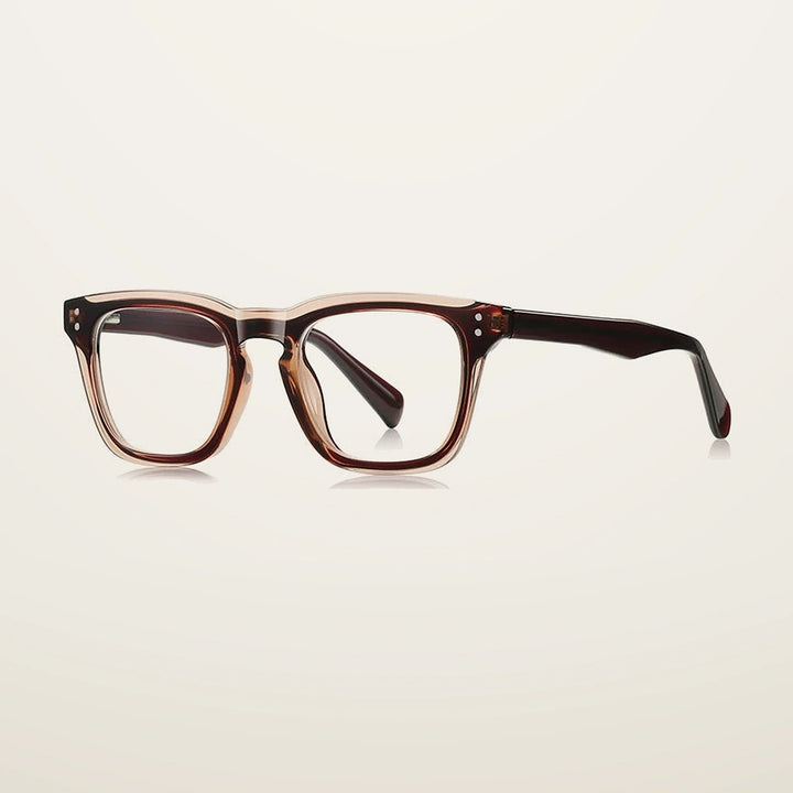 Gatenac Unisex Full Rim Square Tr 90 Titanium Reading Glasses Gxyj9022 - C5