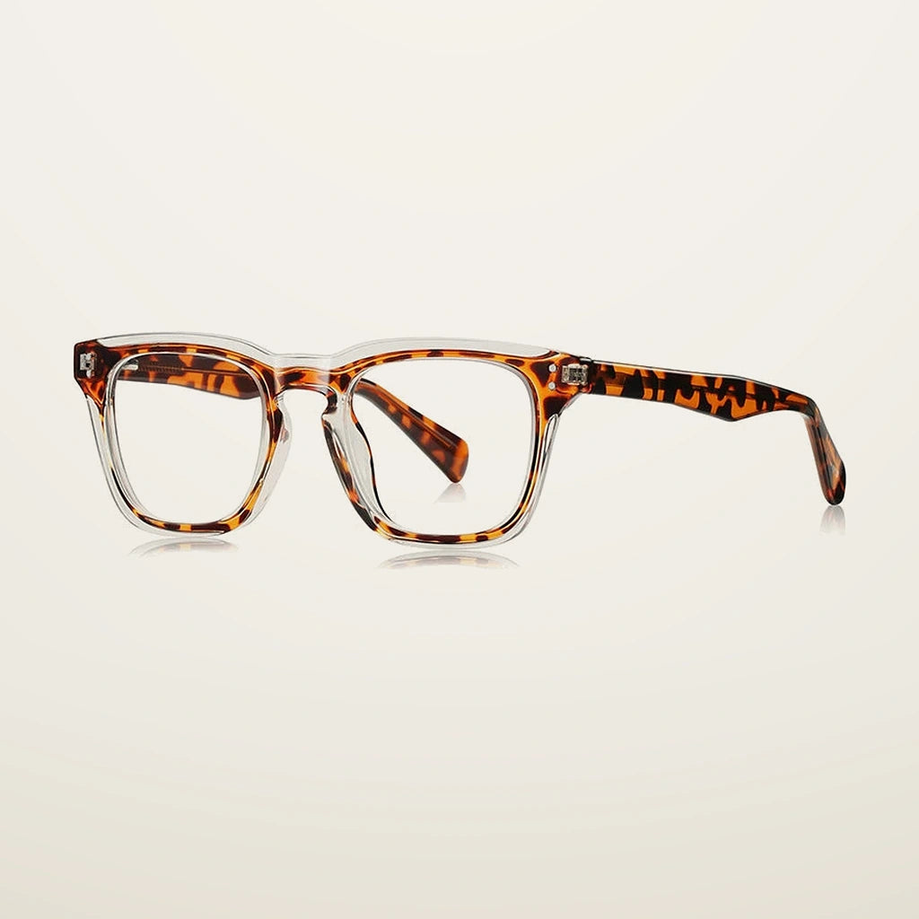 Gatenac Unisex Full Rim Square Tr 90 Titanium Reading Glasses Gxyj9022 - C6