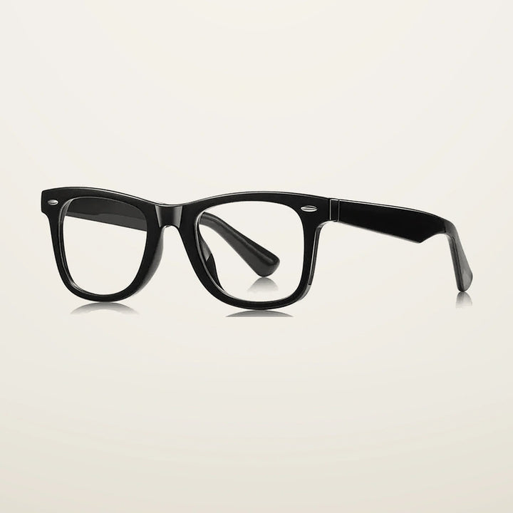 Gatenac Unisex Full Rim Square Tr 90 Titanium Reading Glasses Gxyj9028 - C1