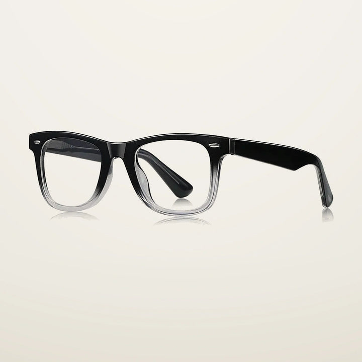 Gatenac Unisex Full Rim Square Tr 90 Titanium Reading Glasses Gxyj9028 - C3