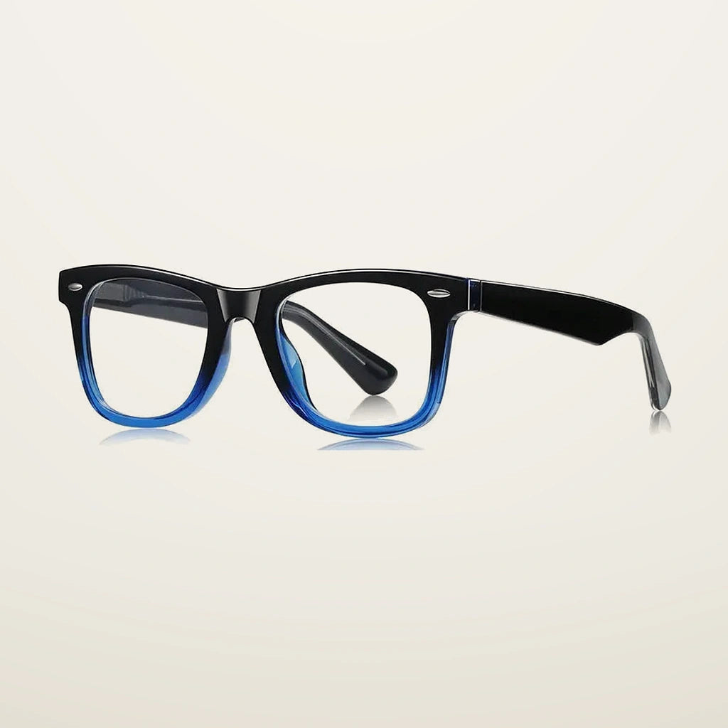 Gatenac Unisex Full Rim Square Tr 90 Titanium Reading Glasses Gxyj9028 - C4
