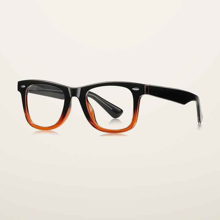 Gatenac Unisex Full Rim Square Tr 90 Titanium Reading Glasses Gxyj9028 - C5