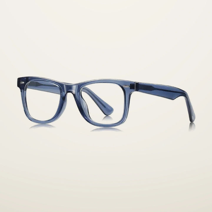 Gatenac Unisex Full Rim Square Tr 90 Titanium Reading Glasses Gxyj9028 - C6