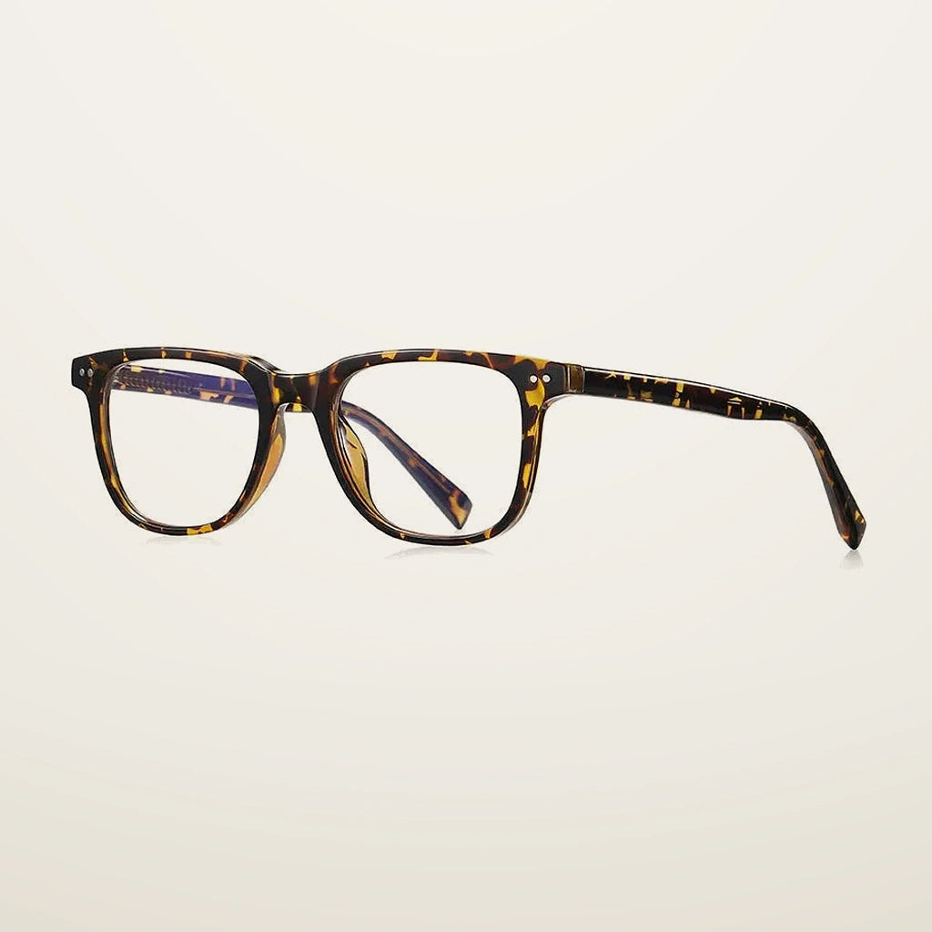 Gatenac Unisex Full Rim Square Tr 90 Titanium Reading Glasses Gxy2119 - C3
