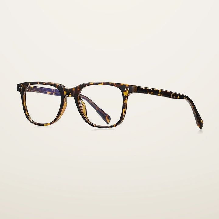 Gatenac Unisex Full Rim Square Tr 90 Titanium Reading Glasses Gxy2119 - C3