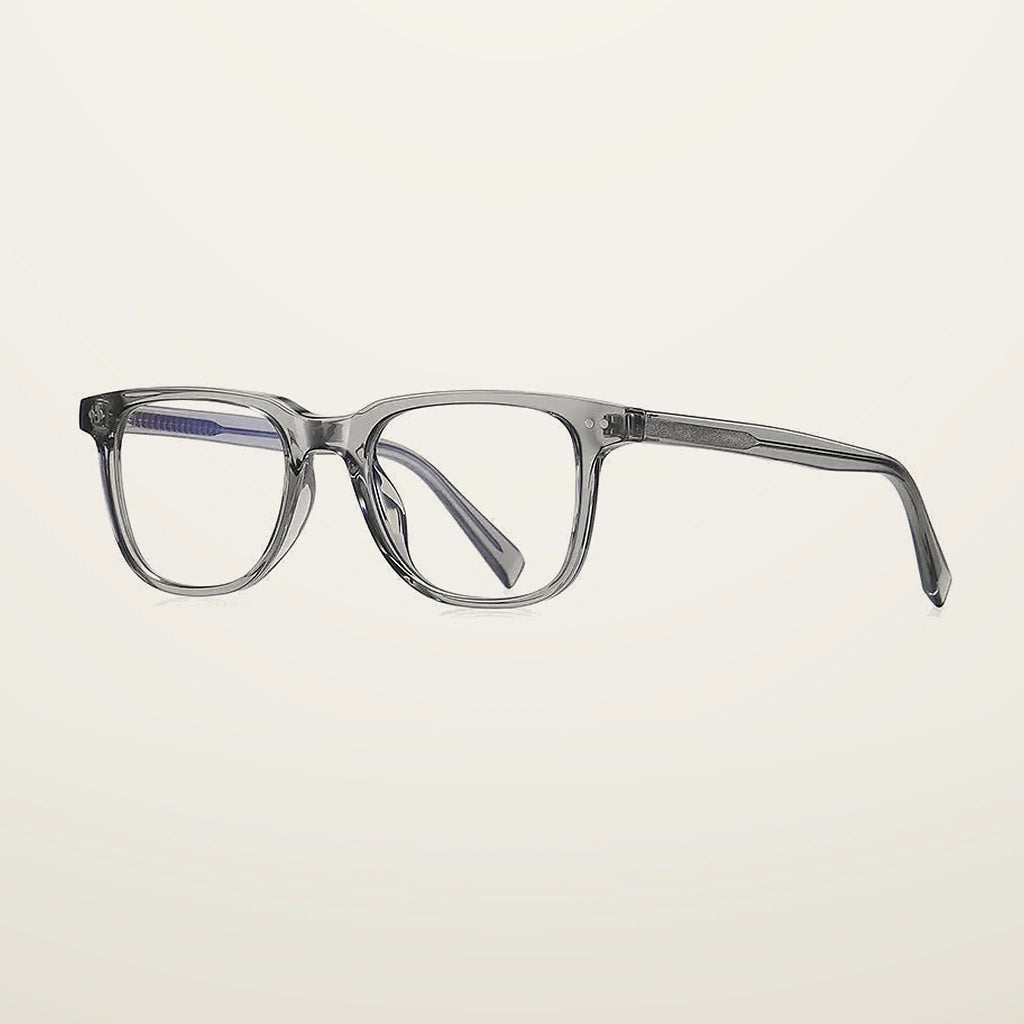 Gatenac Unisex Full Rim Square Tr 90 Titanium Reading Glasses Gxy2119 - C4