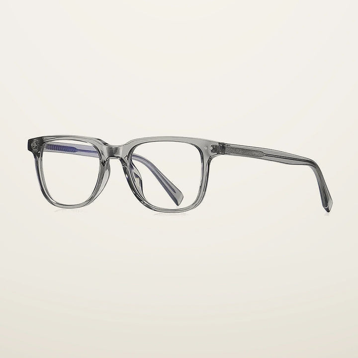 Gatenac Unisex Full Rim Square Tr 90 Titanium Reading Glasses Gxy2119 - C4