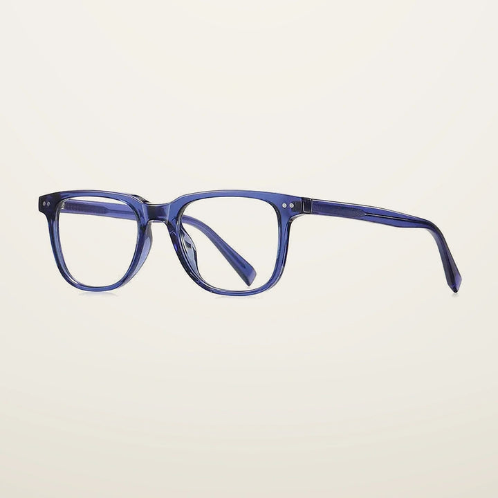 Gatenac Unisex Full Rim Square Tr 90 Titanium Reading Glasses Gxy2119 - C5