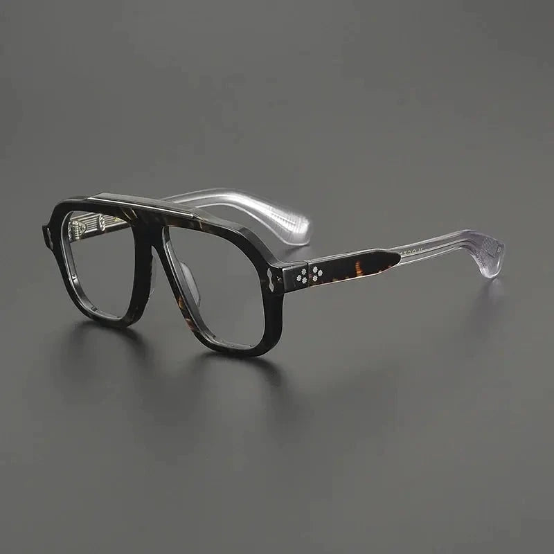 Gatenac Women's Full Rim Square Brow Line Acetate Eyeglasses 679433 - Tortoiseshell