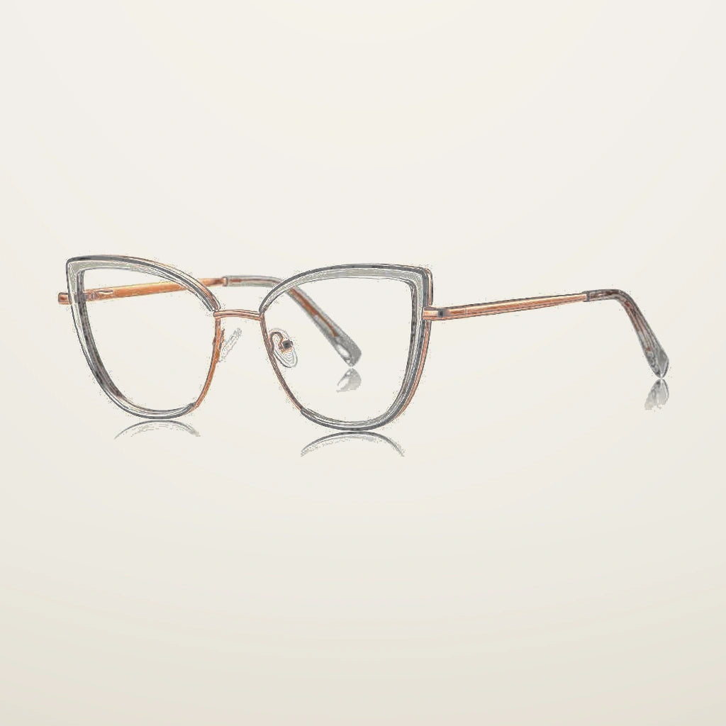 Gatenac Women's Full Rim Oval Cat Eye Tr 90 Titanium Reading Glasses G3153 - C2