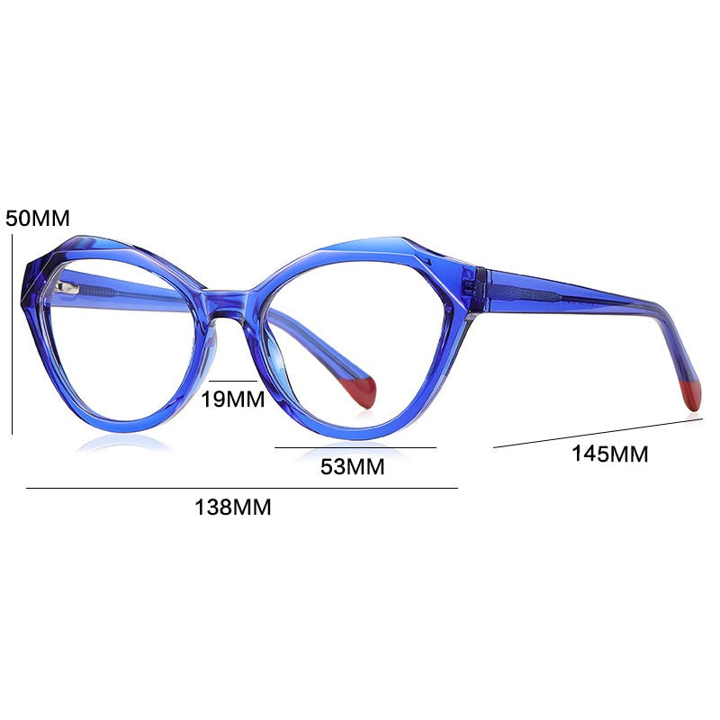 Gatenac Womens Full Rim Oval Tr 90 Titanium Reading Glasses G2141 - Size Chart