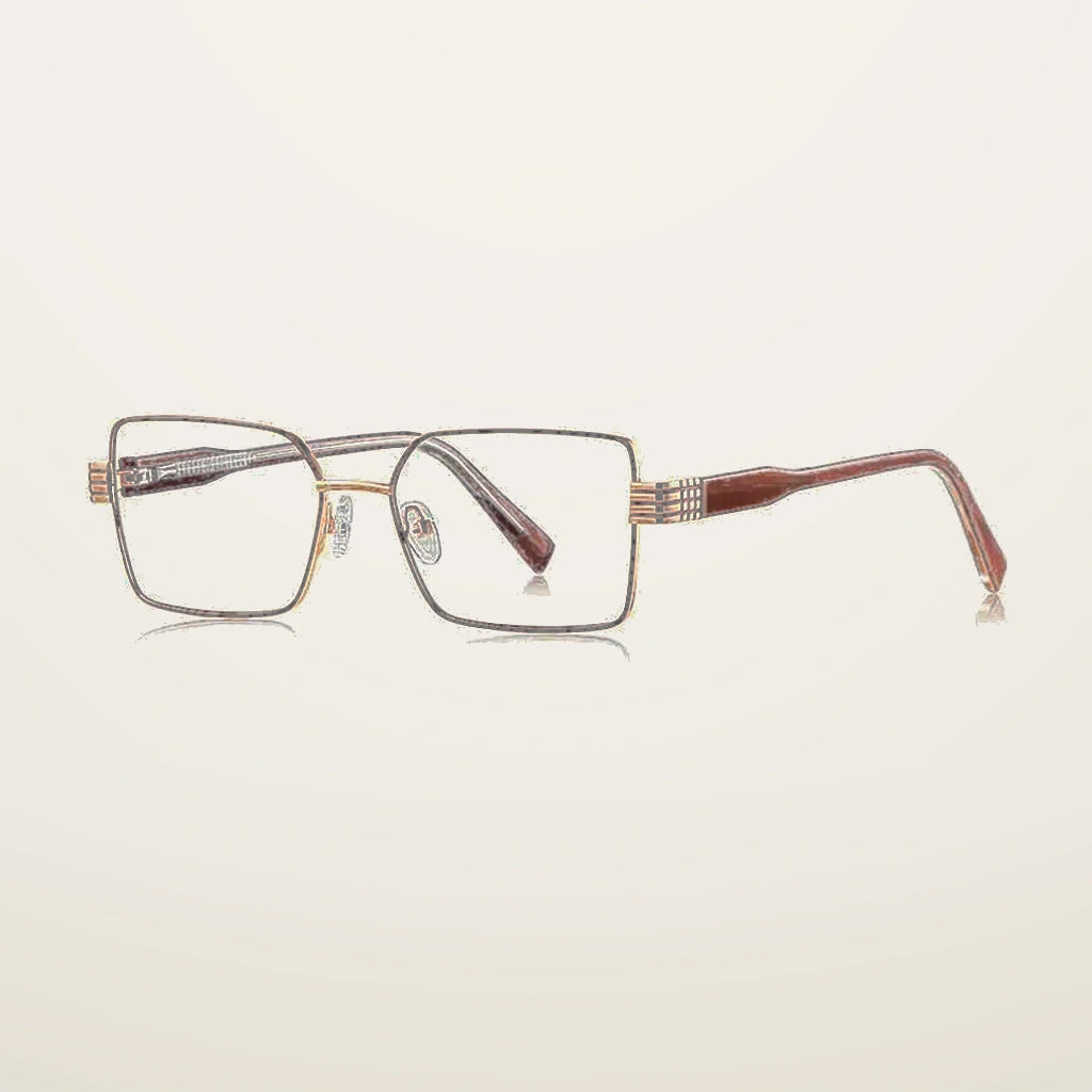 Gatenac Women's Full Rim Polygon Square Tr 90 Alloy Reading Glasses G3160 - C6