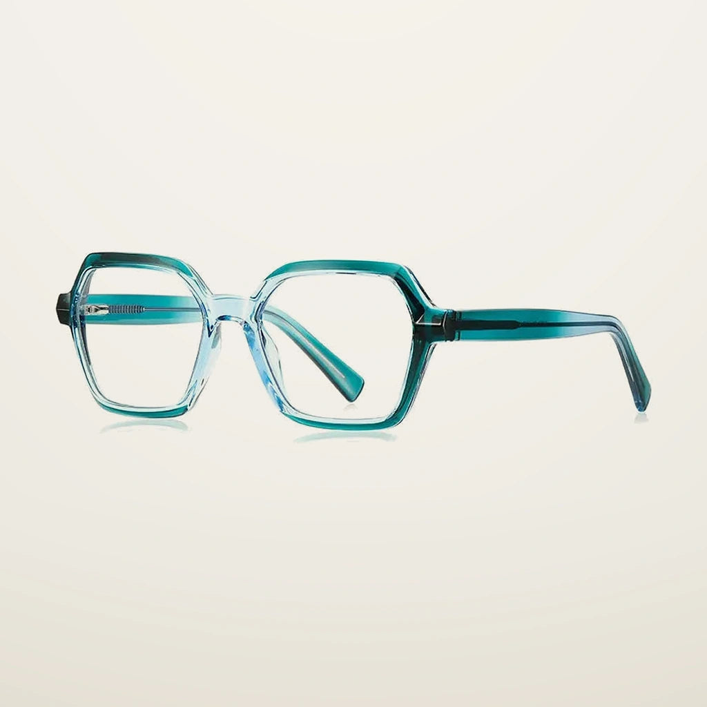 Gatenac Women's Full Rim Polygon Tr 90 Titanium Reading Glasses G2162 - C6